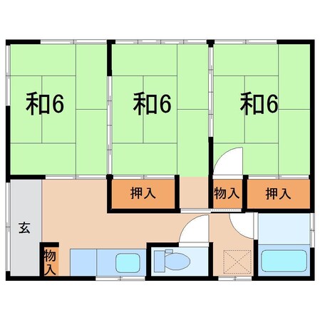 菊地貸家（小倉寺）6号の物件間取画像